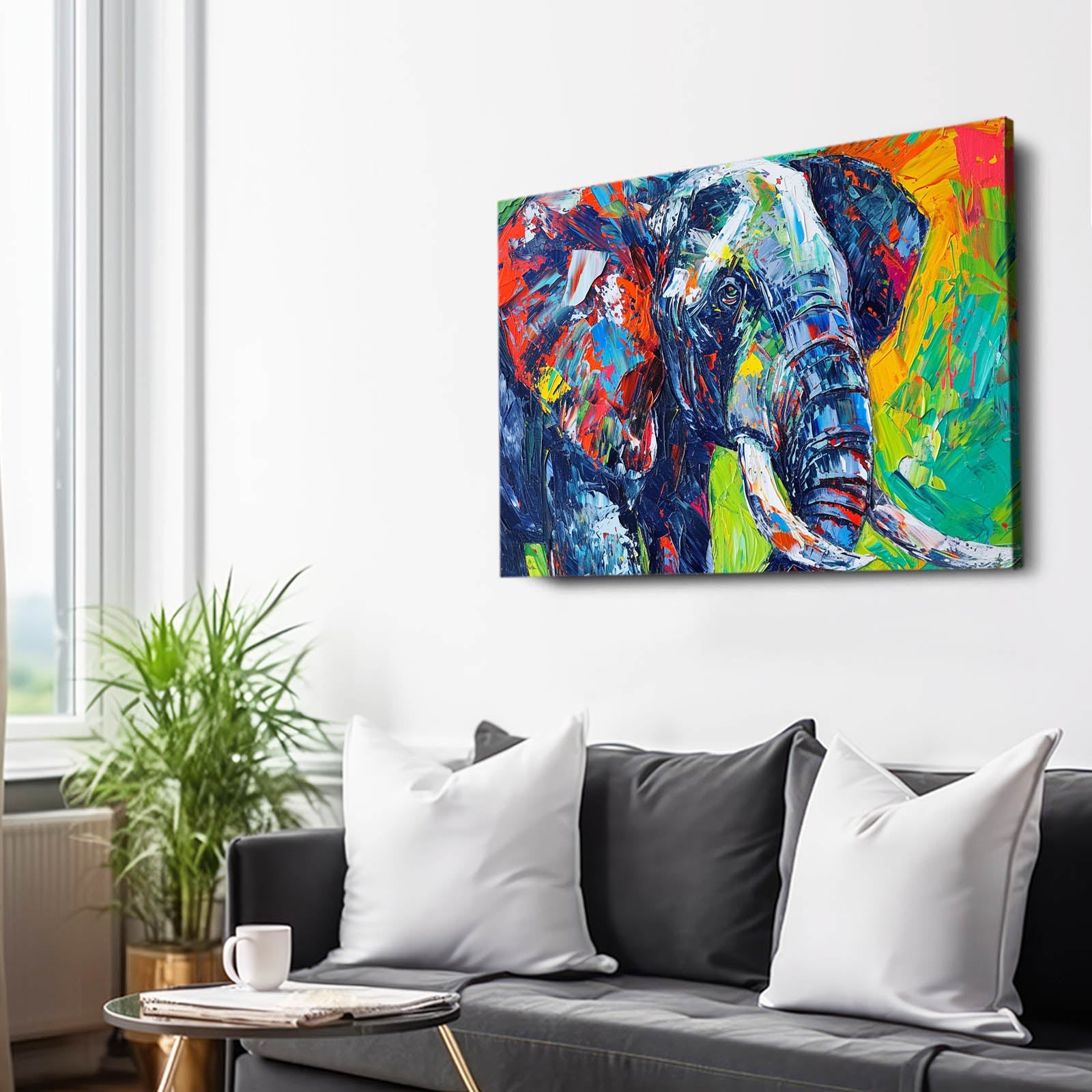 Elephant Expressionist Wall Art