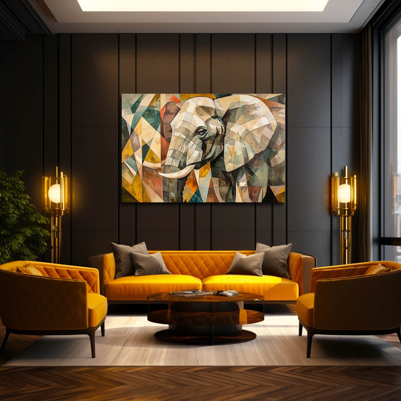 Elephant Geometric Art