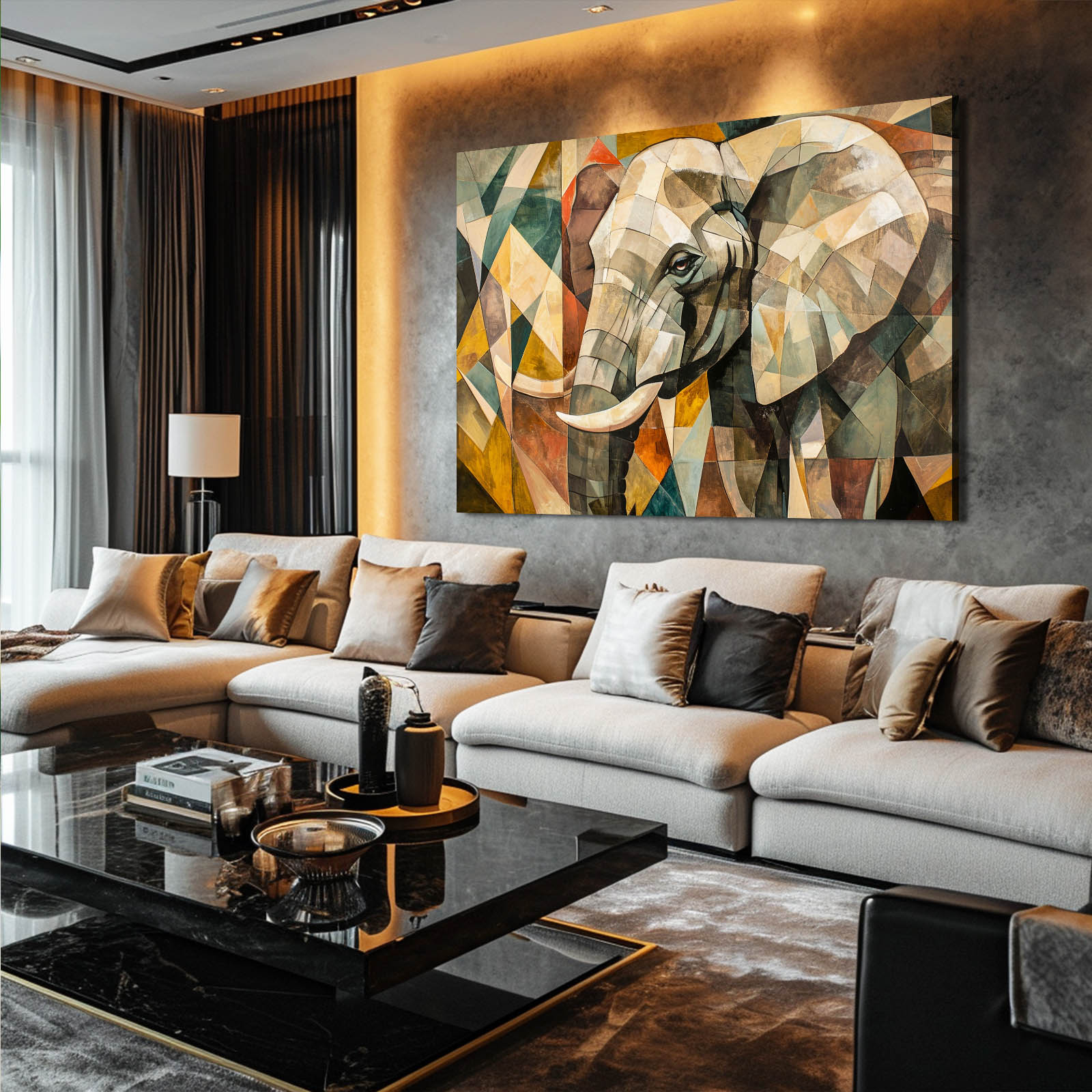 Elephant Geometric Art