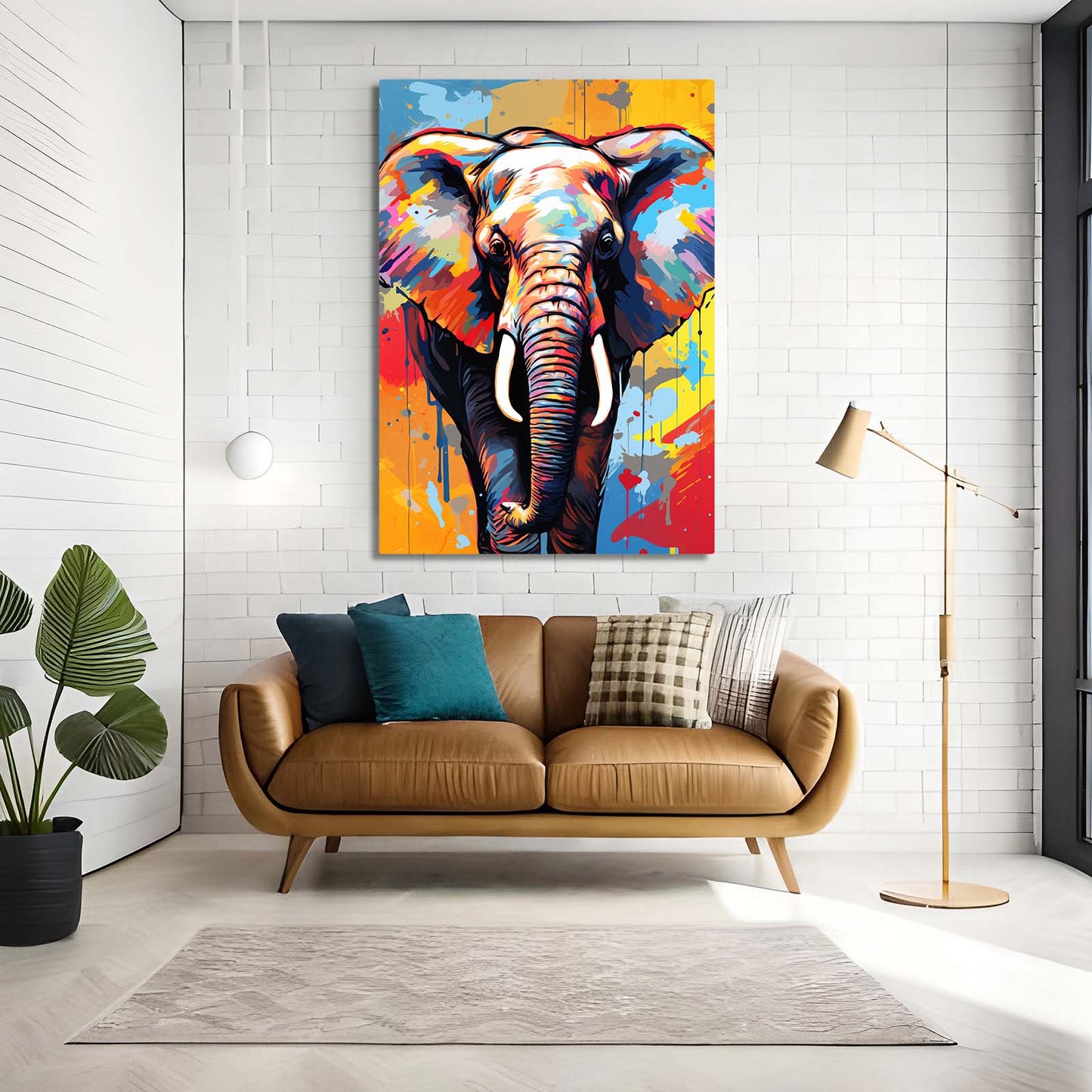 Elephant Graffiti Style Art