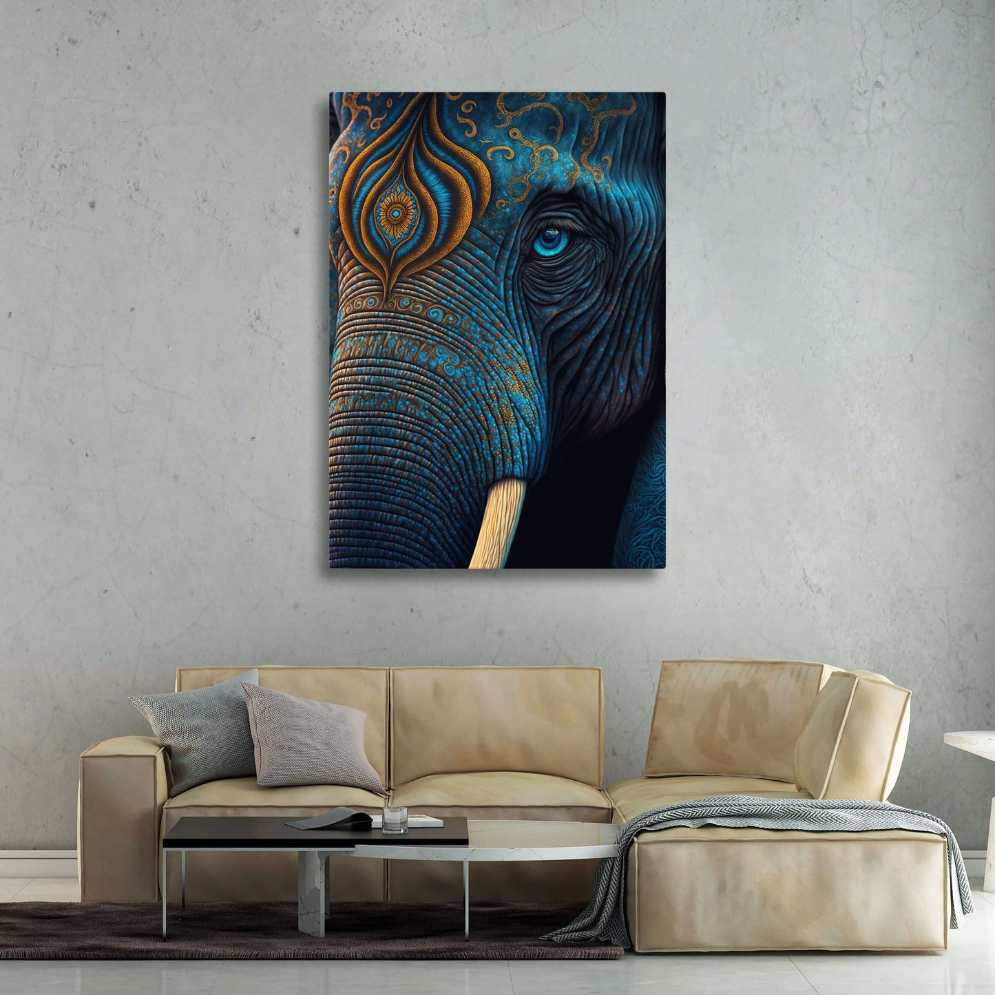Elephant Mandala Wall Art