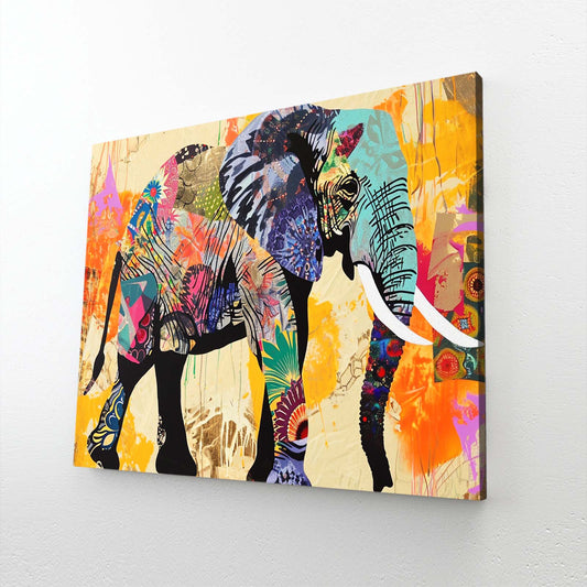 Elephant Mixed Media Art