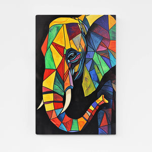 Elephant Mosaic Pop Art Style