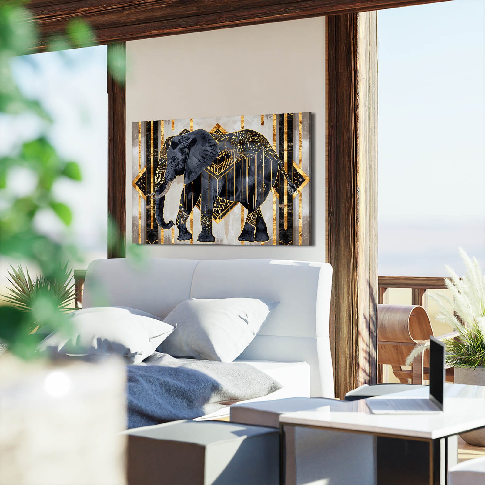 Elephant Mosaic Wall Art