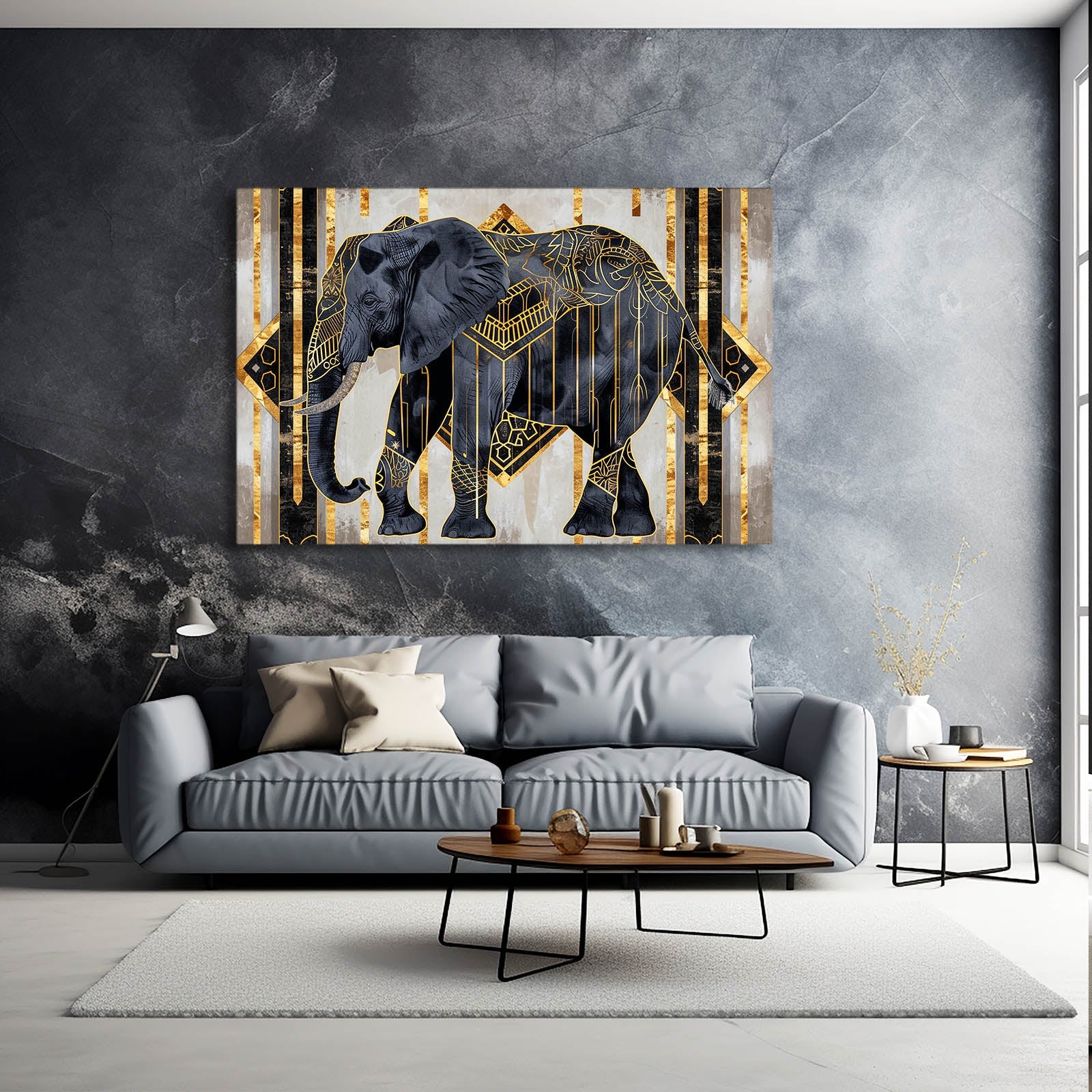Elephant Mosaic Wall Art