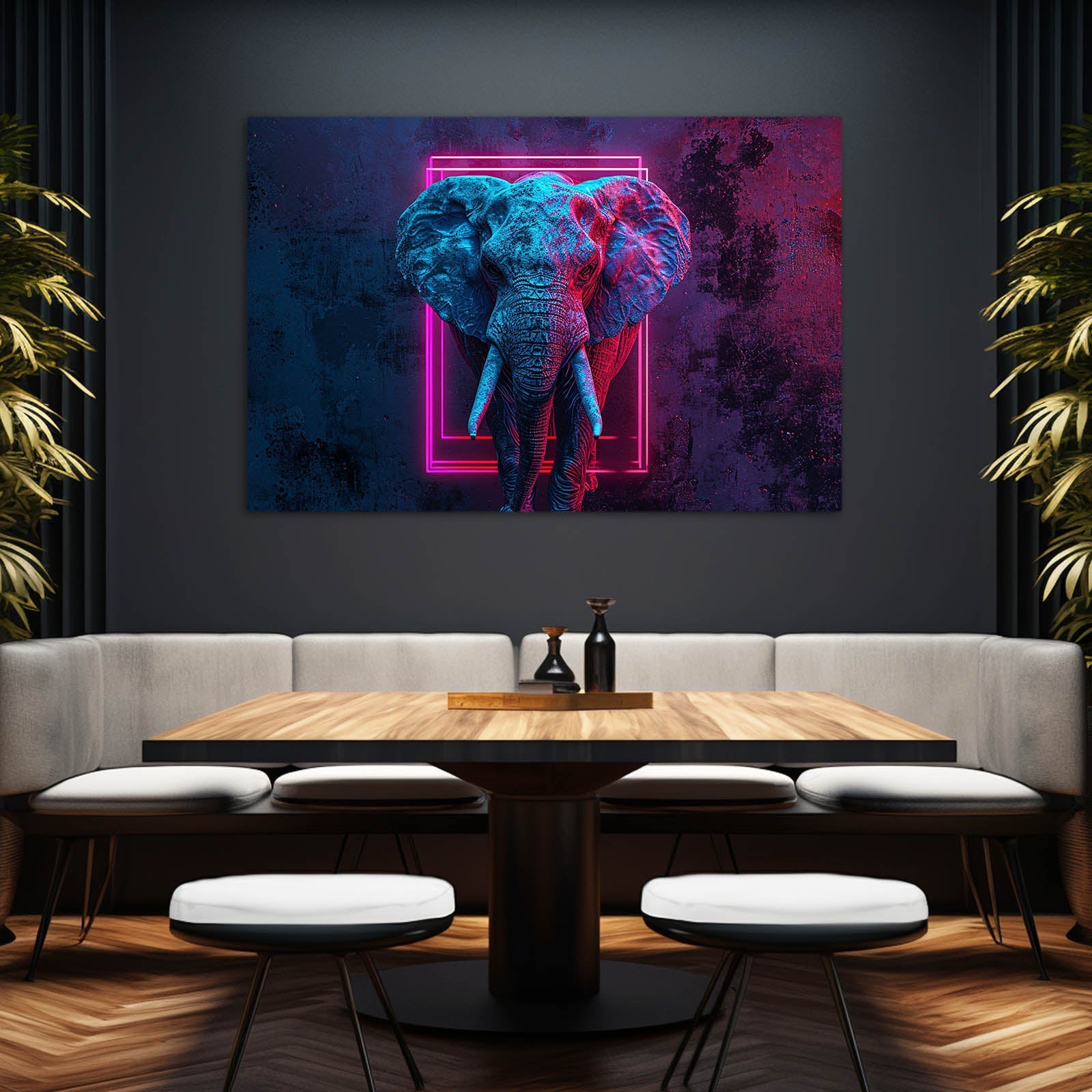 Elephant Neon Art