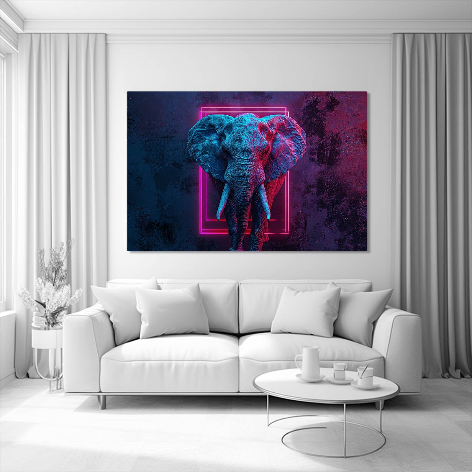 Elephant Neon Art