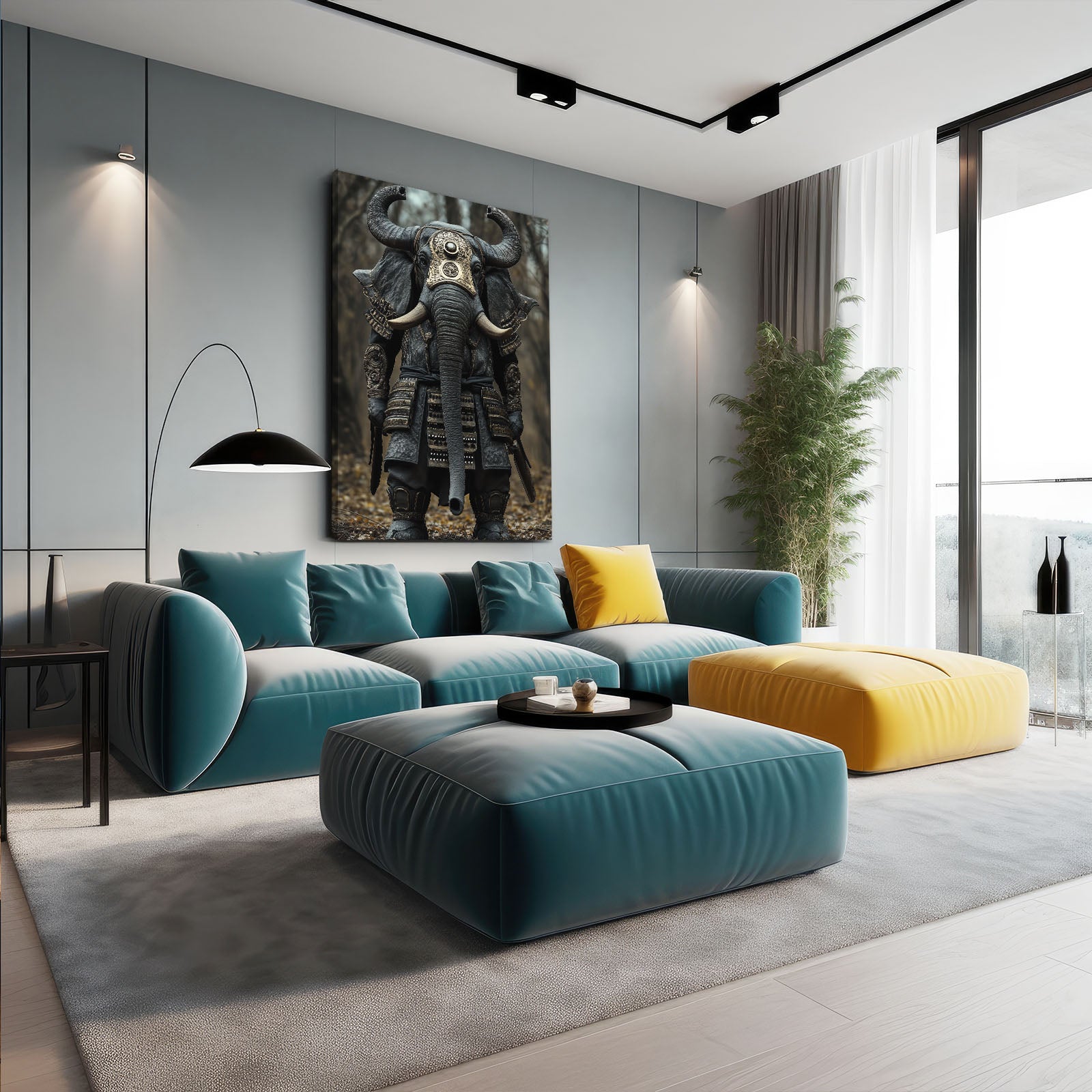 Elephant Samurai Wall Art