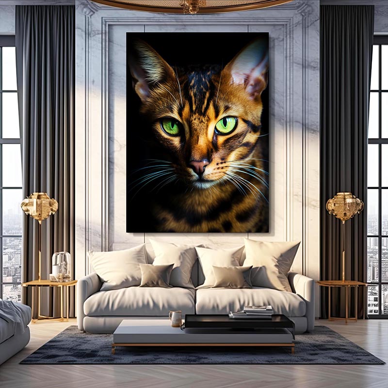 Emerald Gaze Cat Art