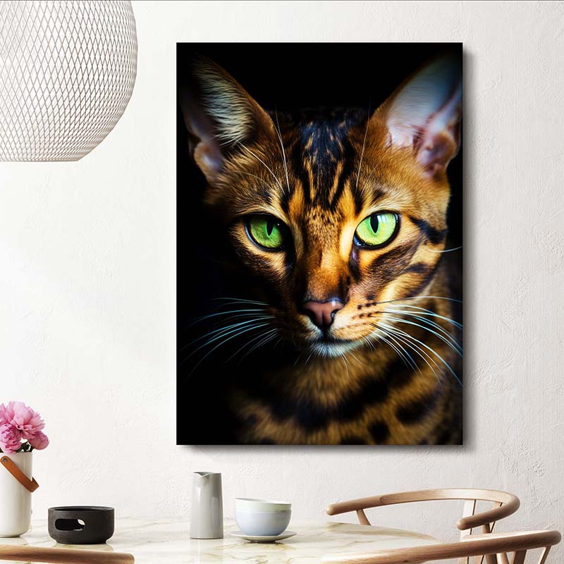 Emerald Gaze Cat Art