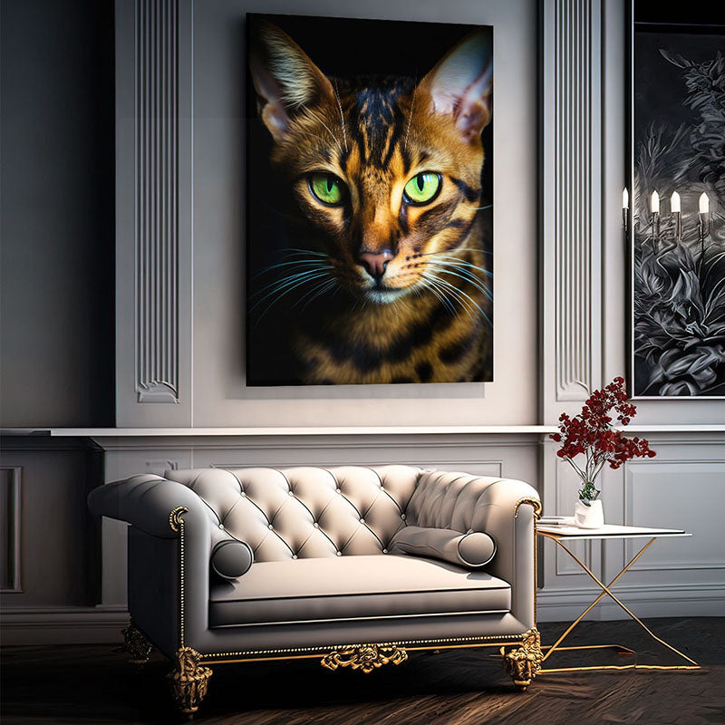 Emerald Gaze Cat Art