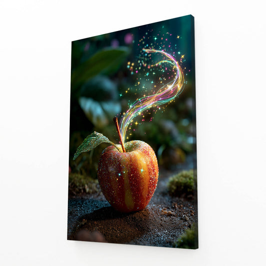 Enchanted Trail Apple Prints – angled canvas view on white background