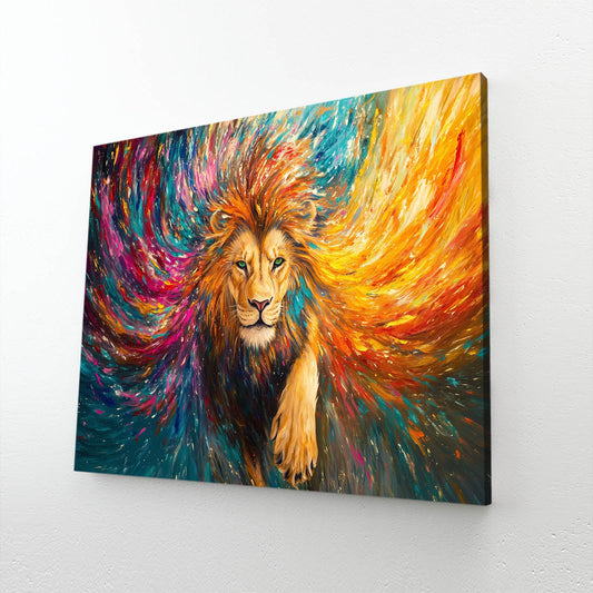 Energetic Lion Canvas