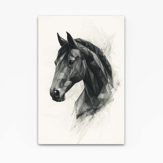 Face Horse Wall Art — nature canvas print, angled canvas view on white background