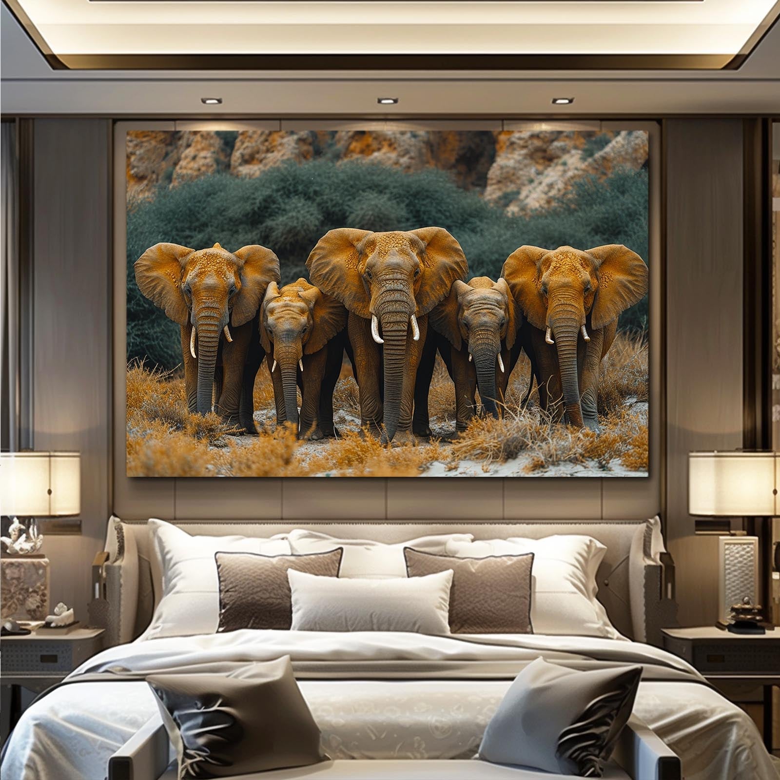 Family Elephant Wall Art