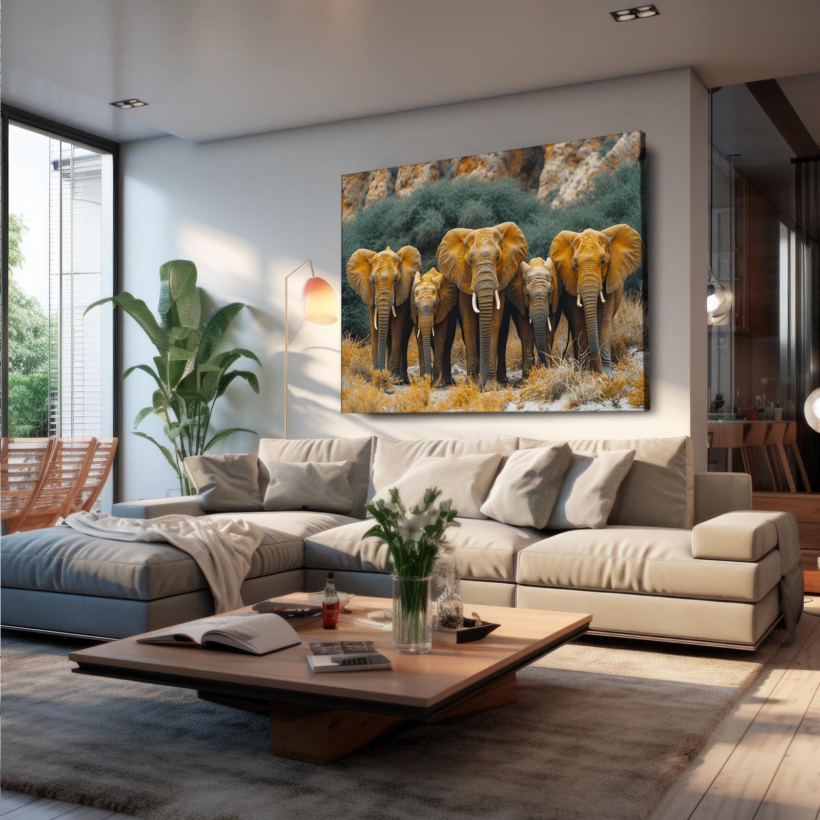 Family Elephant Wall Art