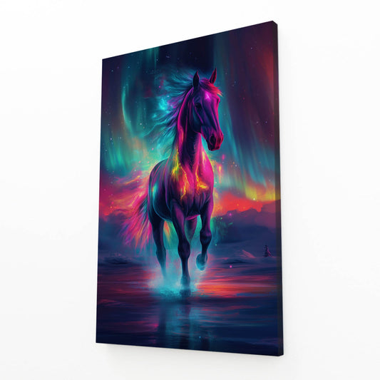 Fantasy Horse Wall Art – angled canvas view on white background