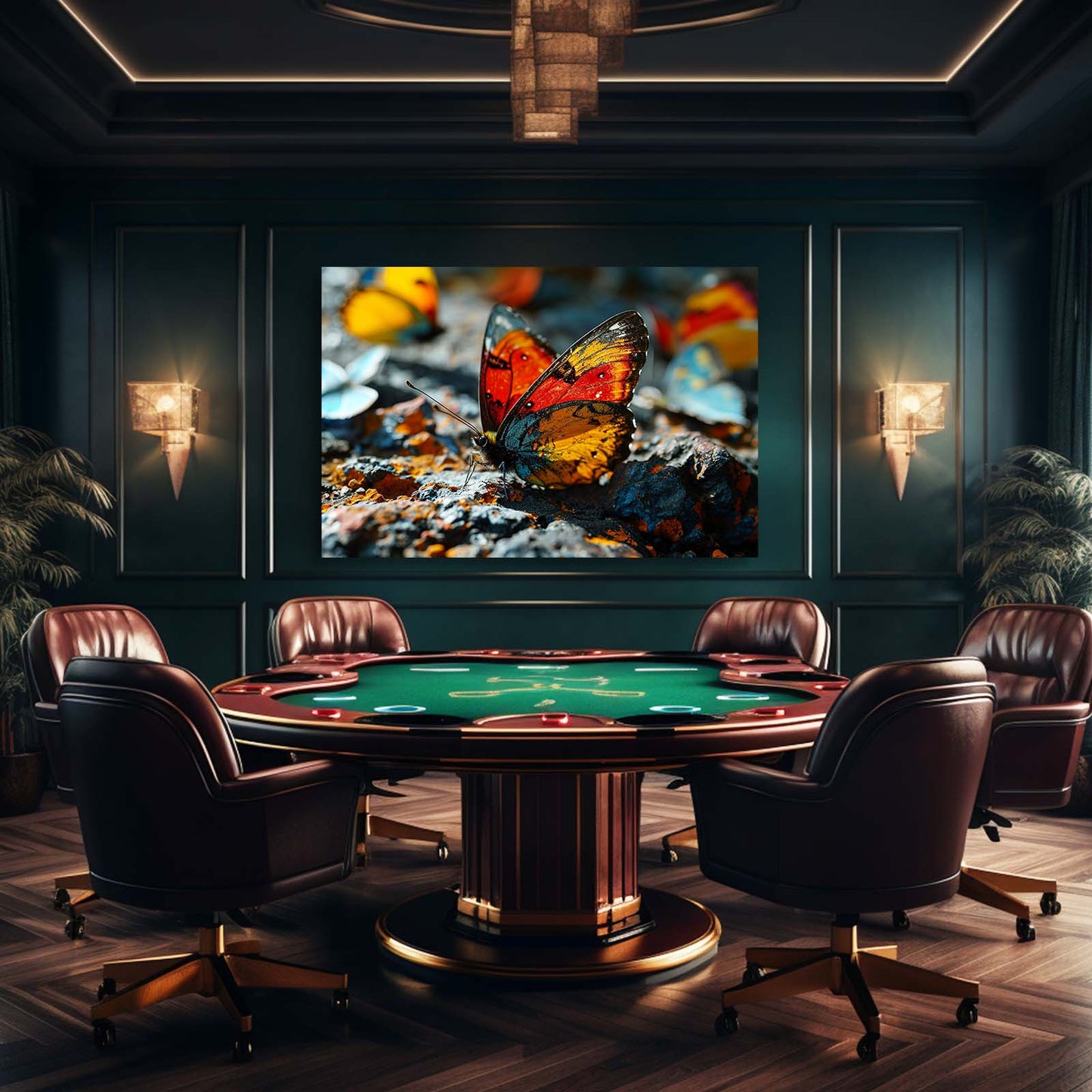 Fiery Butterfly Wall Art