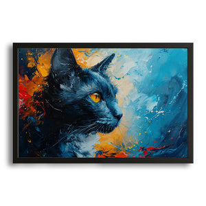 Fiery Ice Cat Wall Art