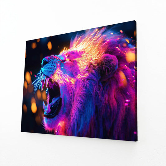 Fiery Roar Lion Wall Art