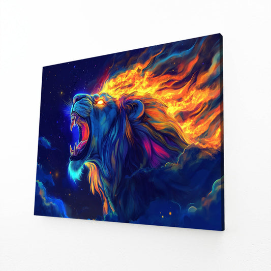 Fire Roar Lion Wall Art