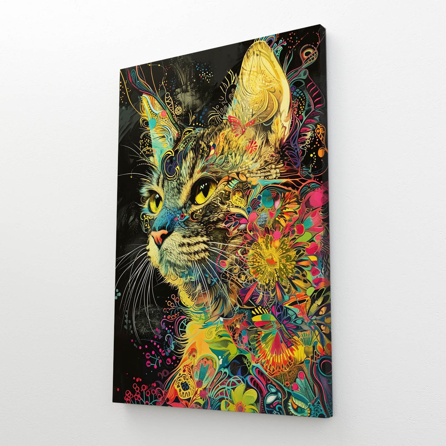 Floral Dream Cat Wall Art