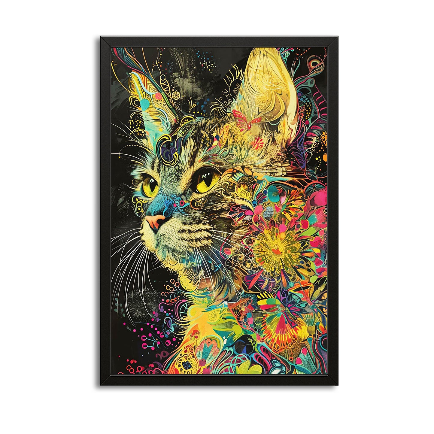 Floral Dream Cat Wall Art