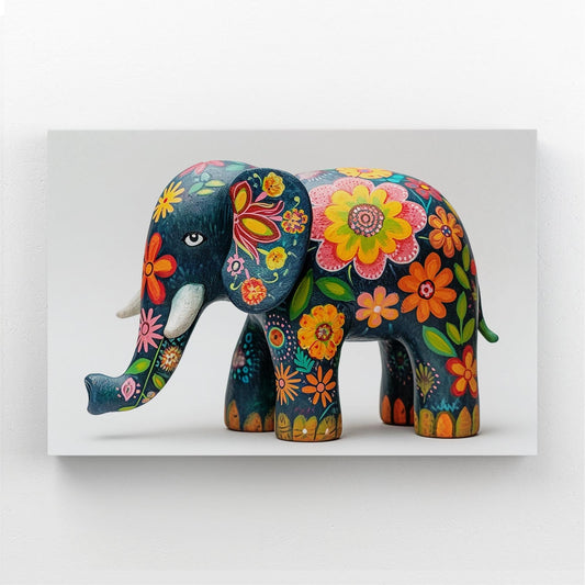 Floral Elephant Decorative Art