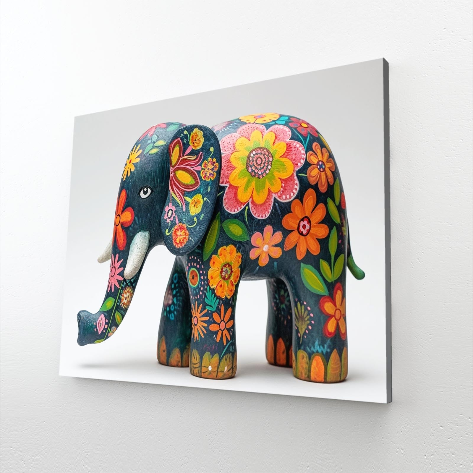 Floral Elephant Decorative Art
