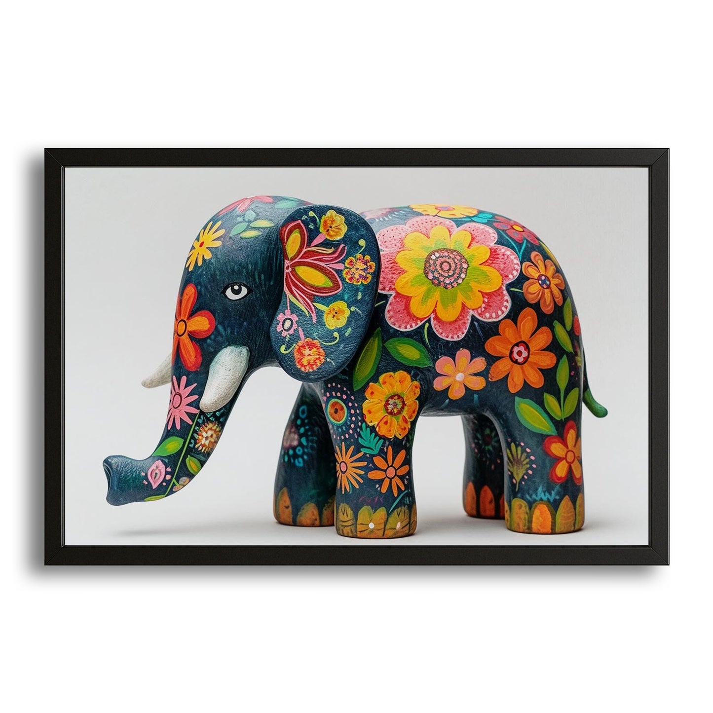 Floral Elephant Decorative Art
