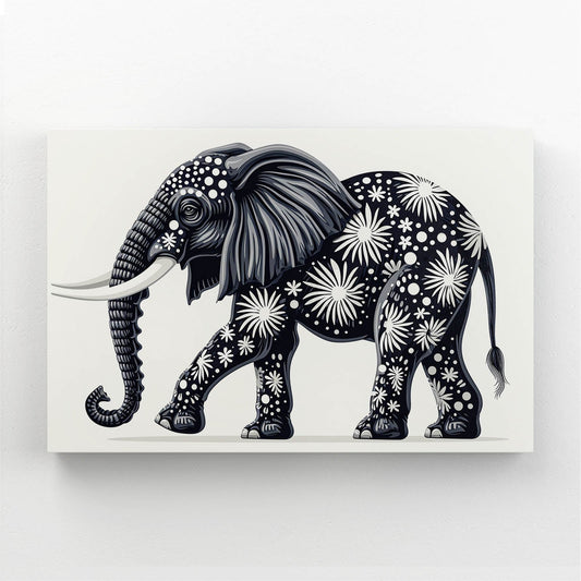 Floral Pattern Elephant Art