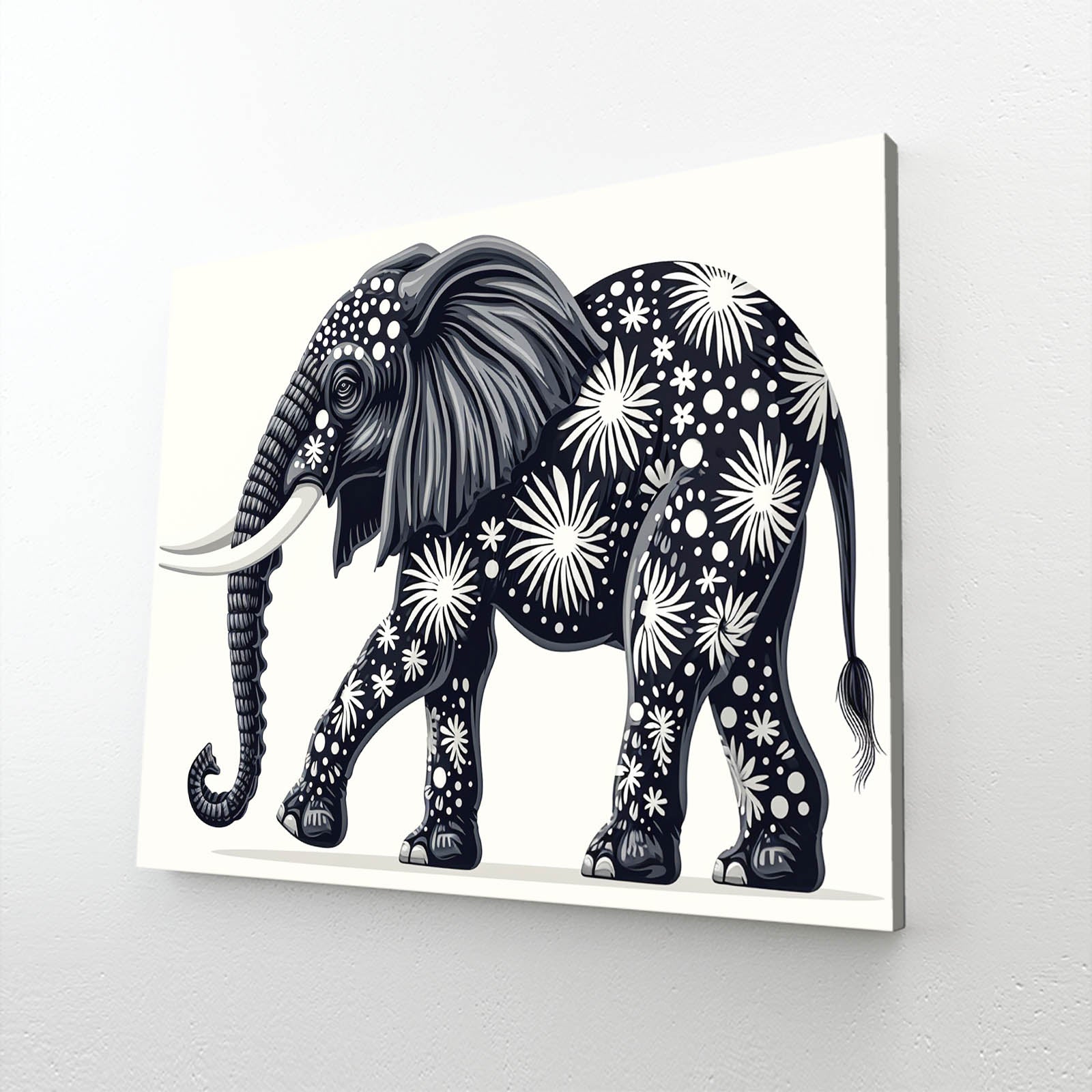 Floral Pattern Elephant Art