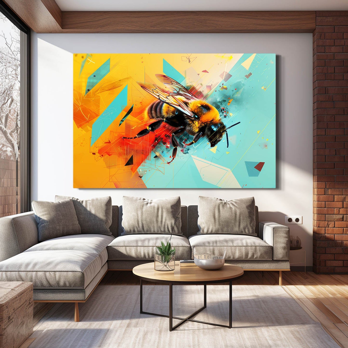 Futurist Vector Bee Art