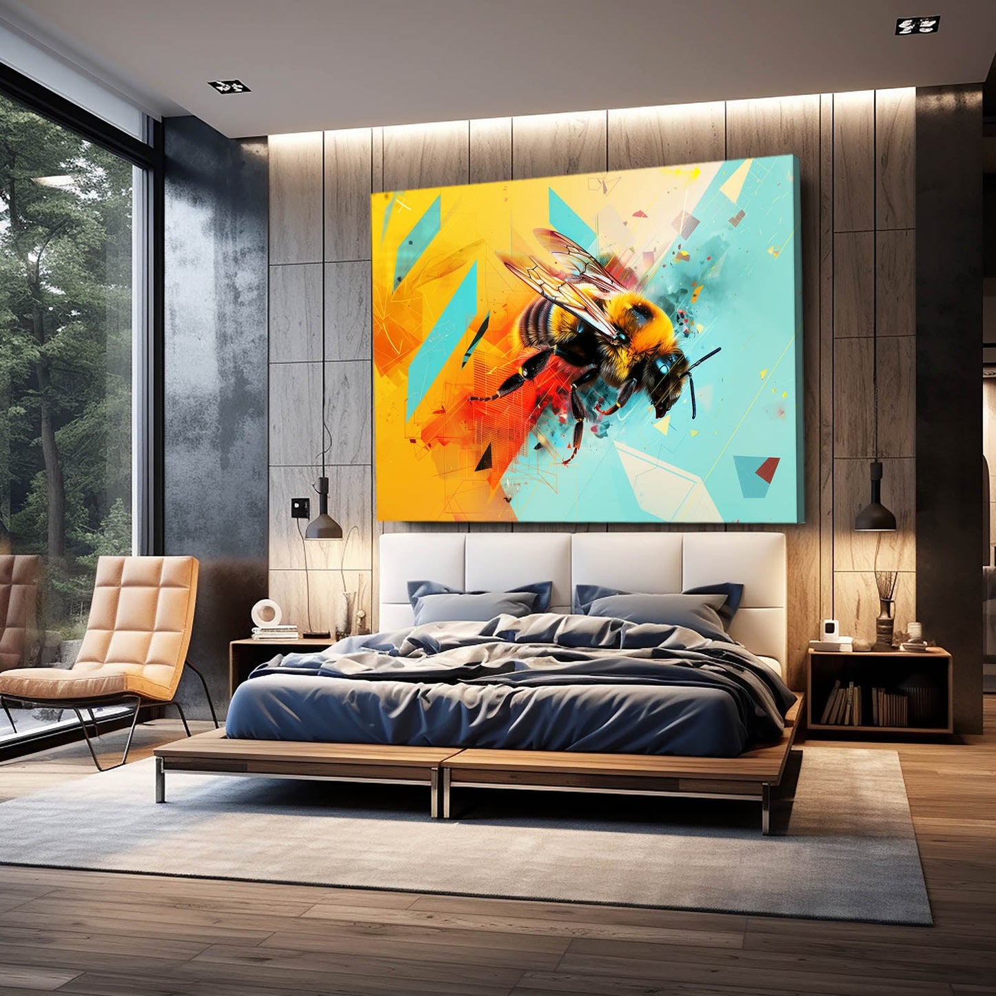 Futurist Vector Bee Art