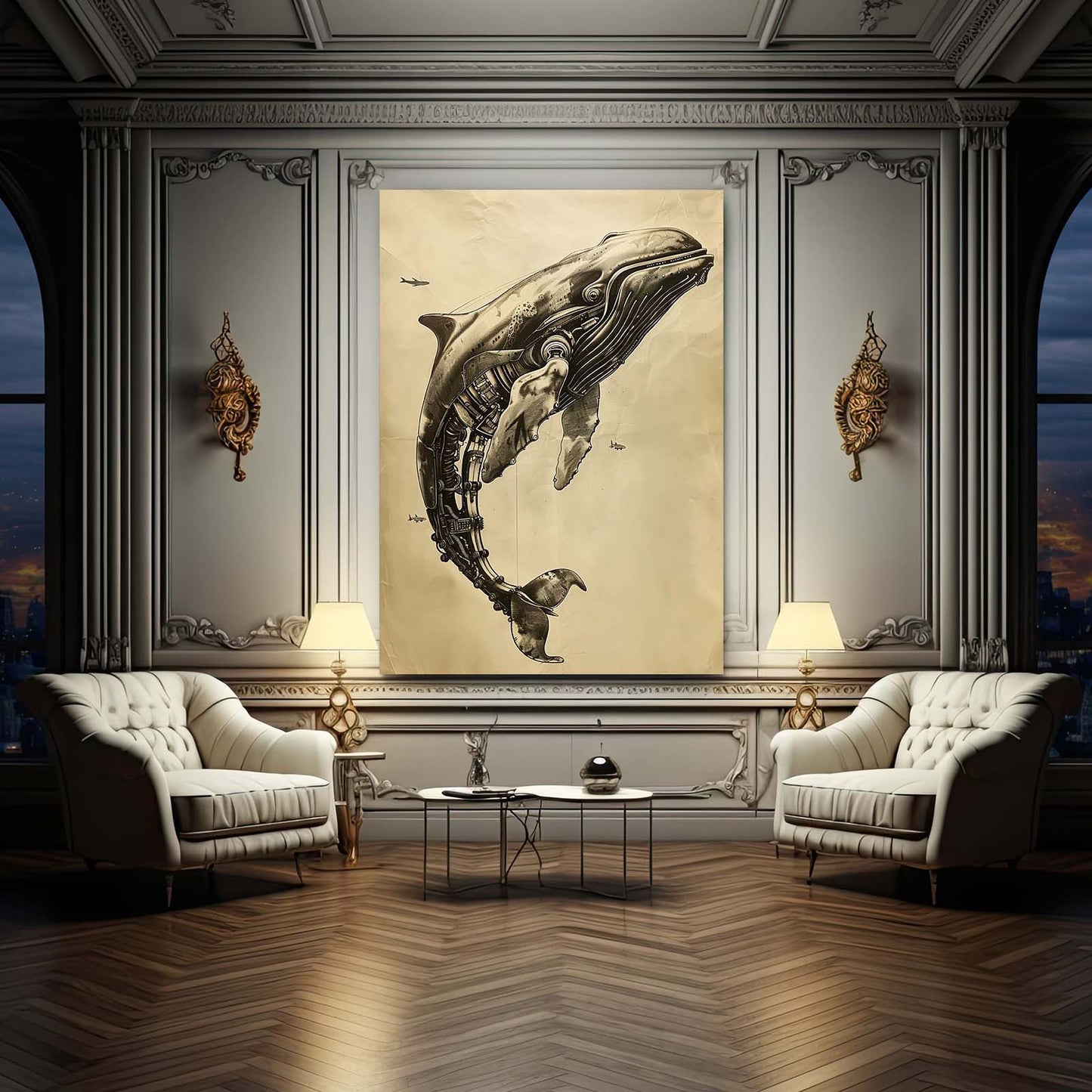 Futuristic Whale Art