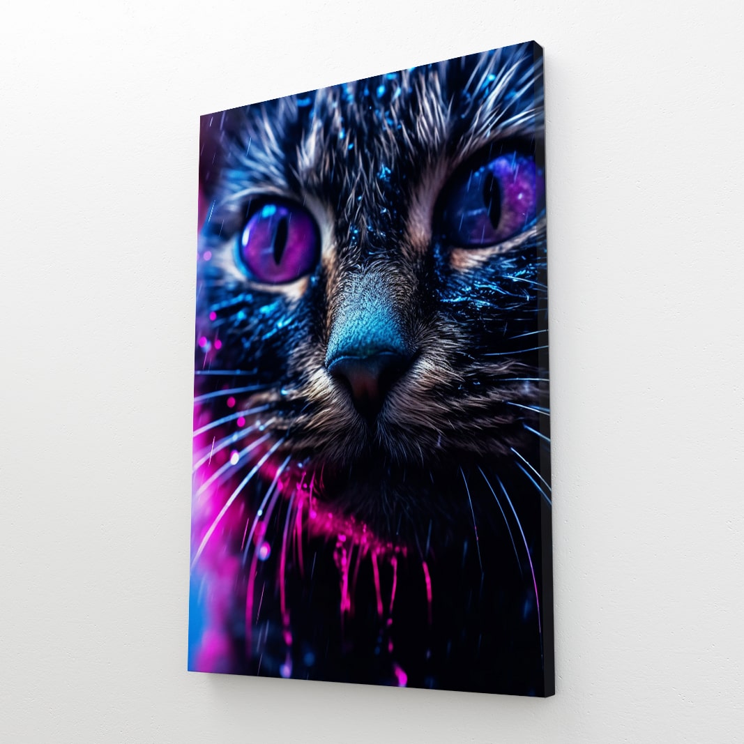 Galactic Gaze Cat Art