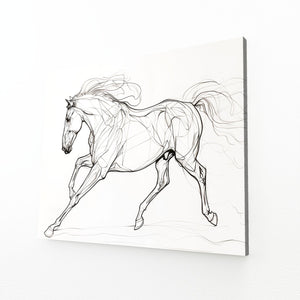 Galloping Line Art Horse Prints