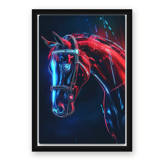 Gaming Horse Canvas – with Premium Black wood frame