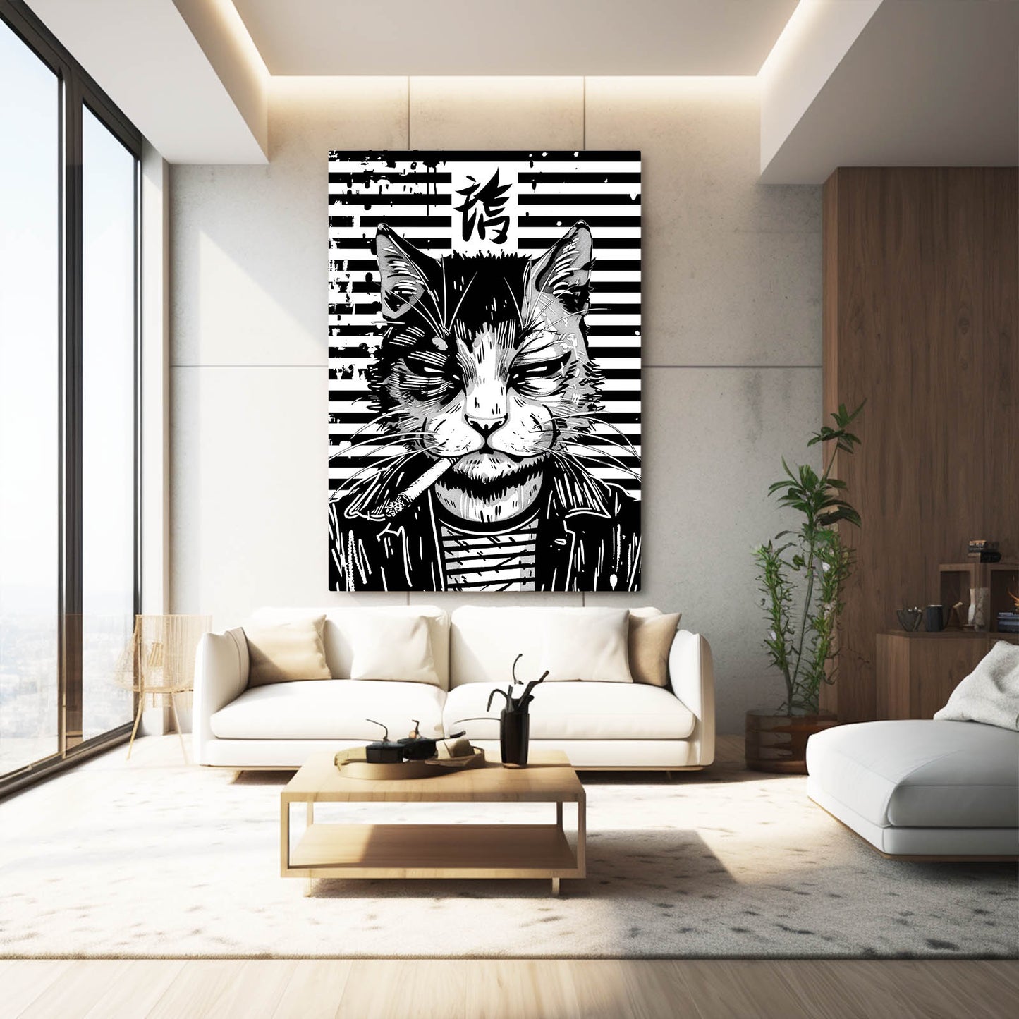 Gangster Attitude Cat Wall Art
