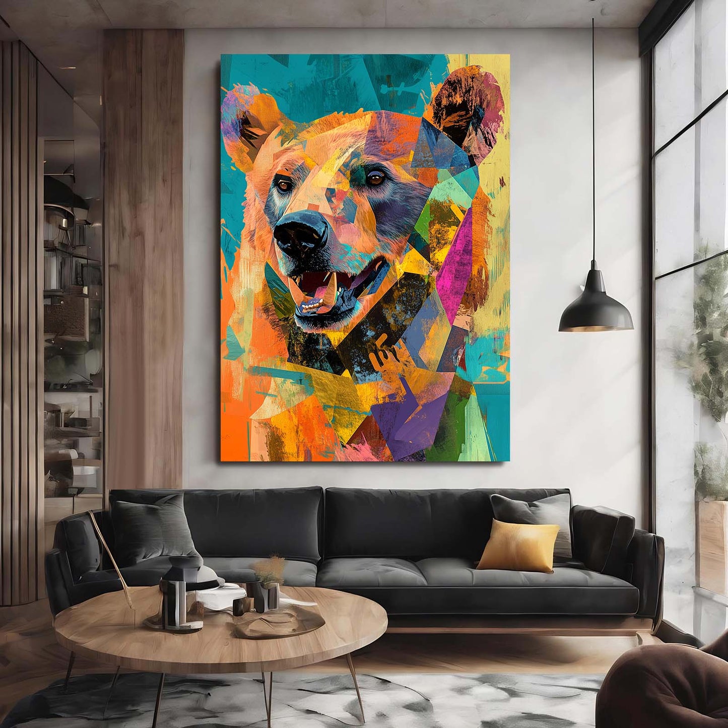 Geometric Bear Art