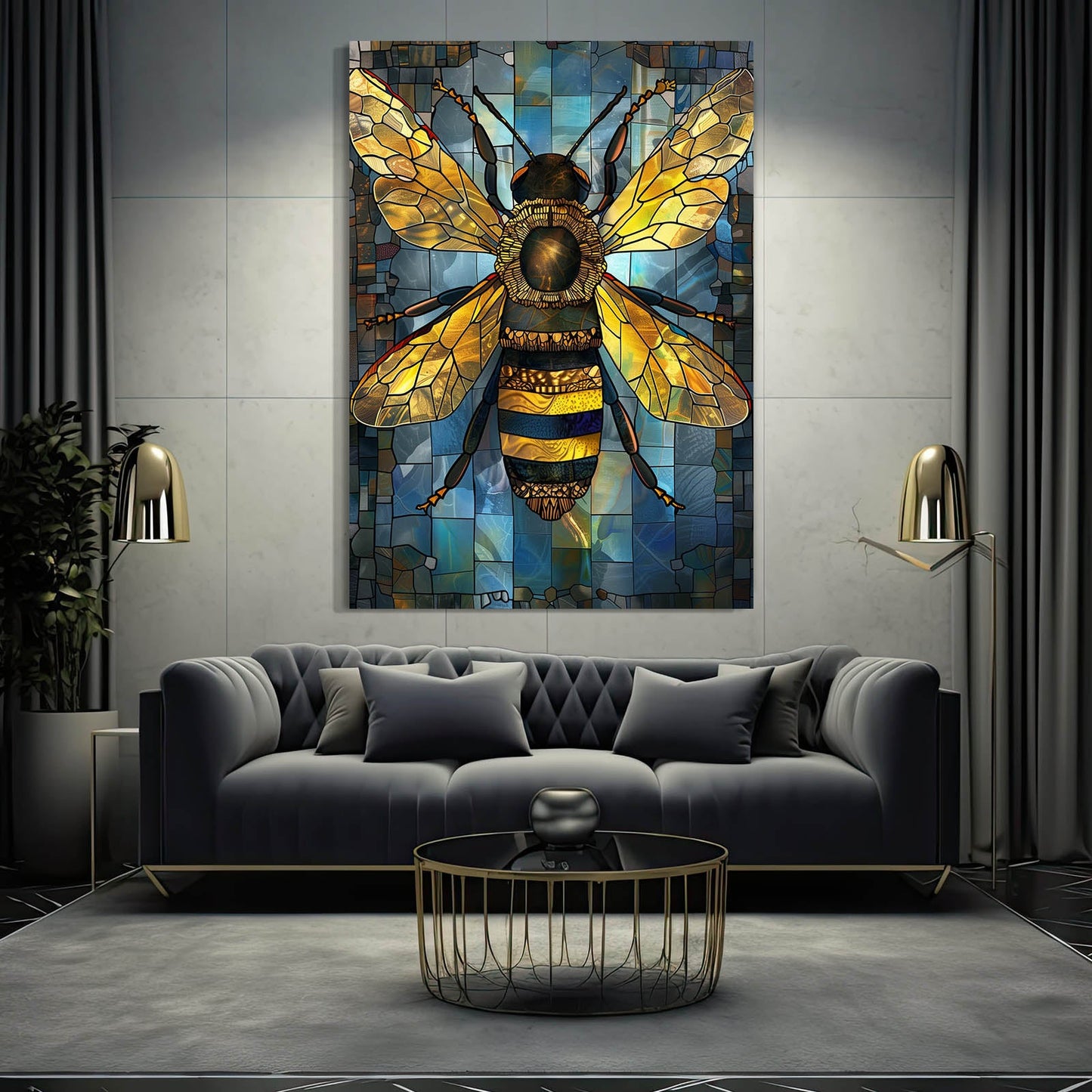 Geometric Bee Art