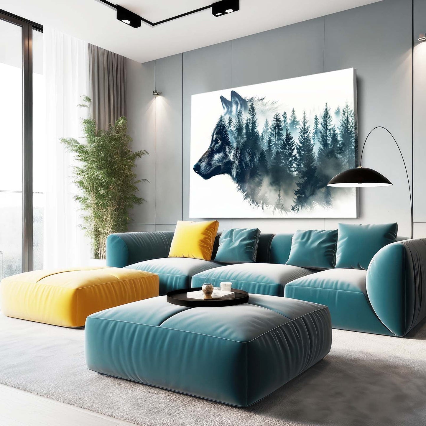 Geometric Wolf Wall Art