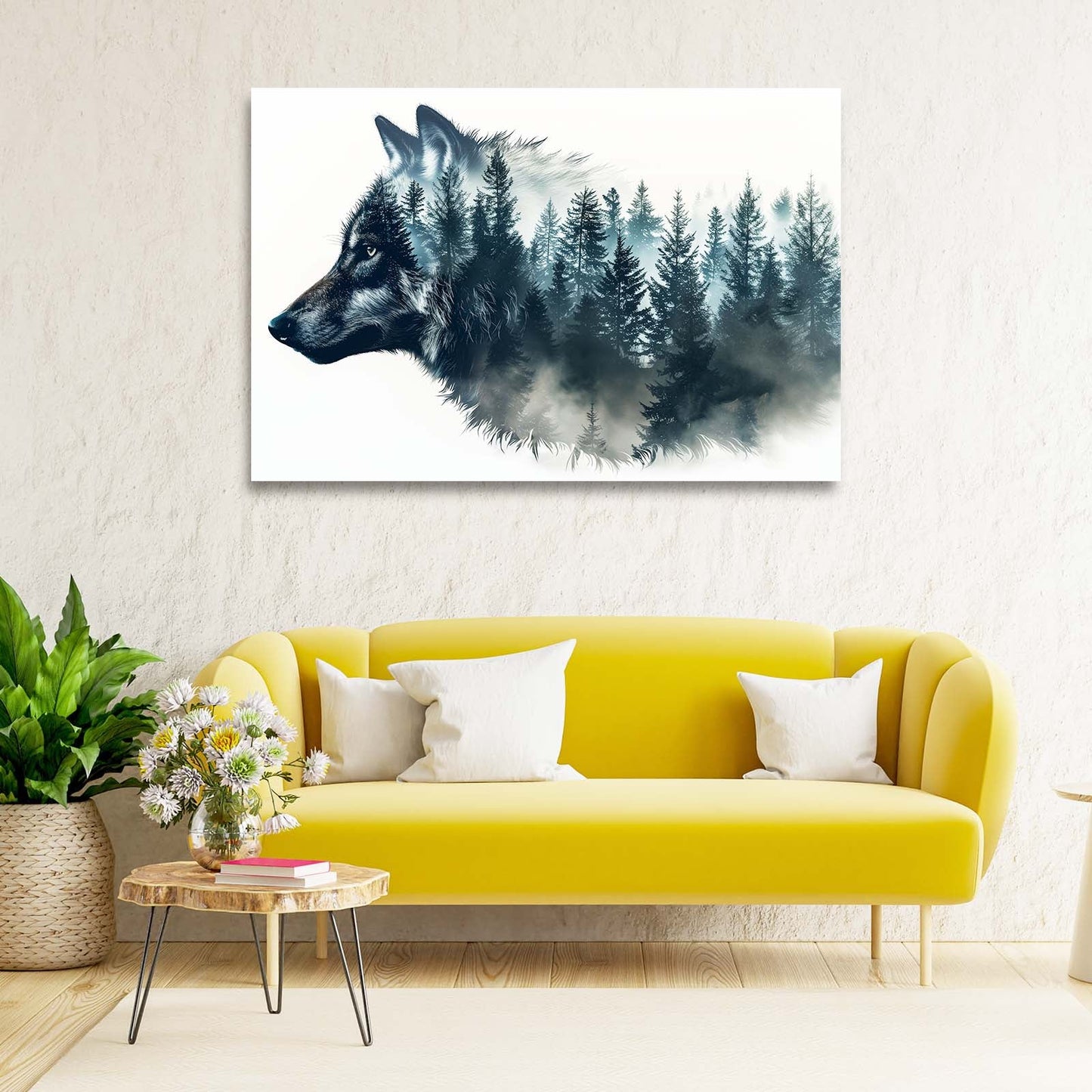 Geometric Wolf Wall Art
