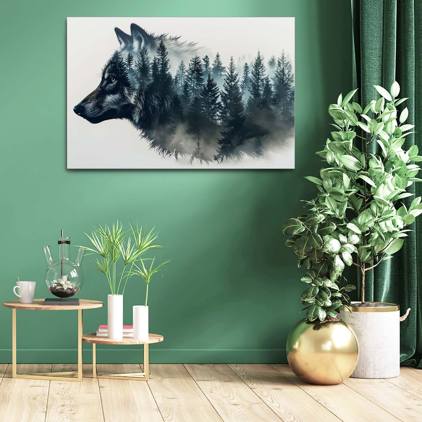 Geometric Wolf Wall Art