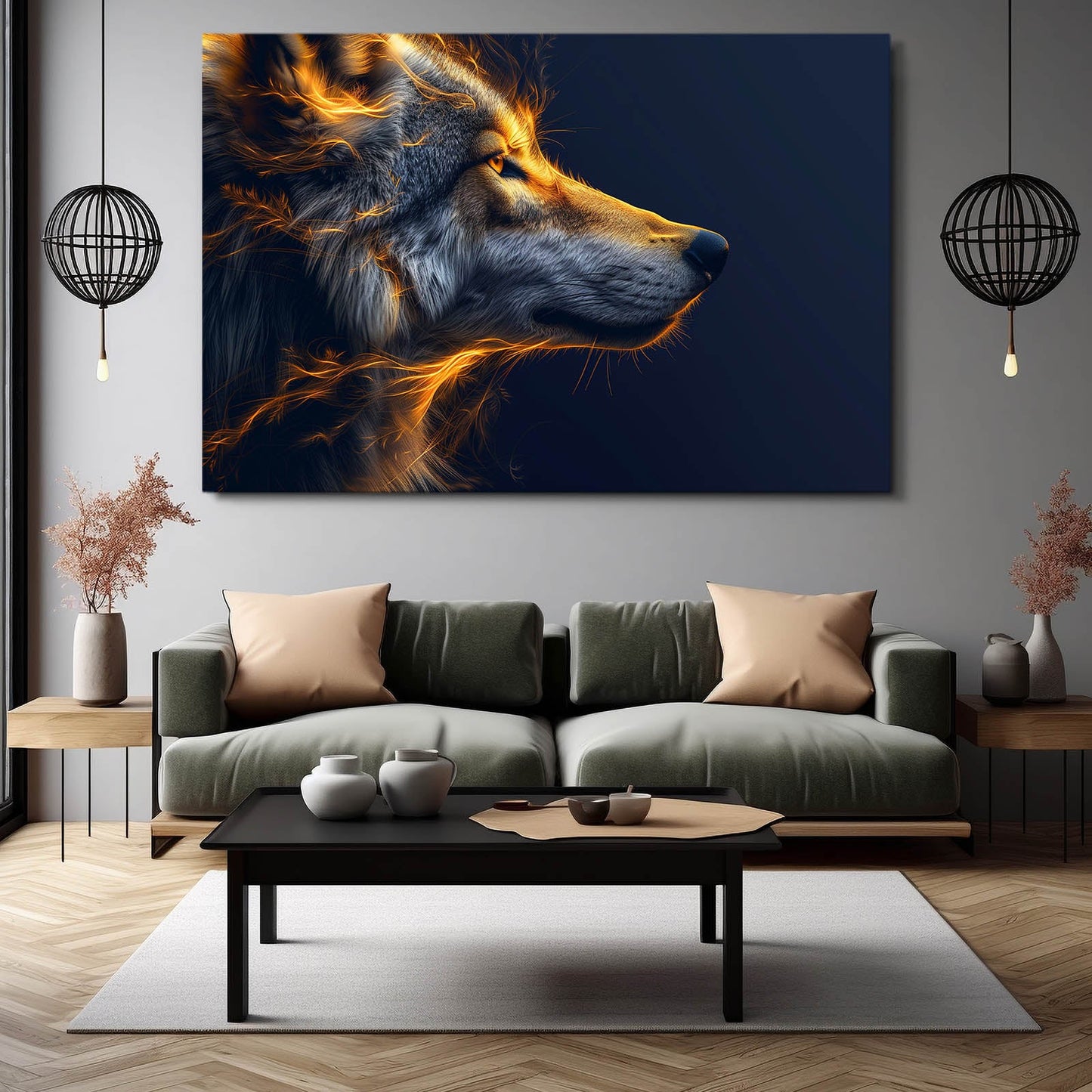 Glow In The Dark Wolf Wall Art