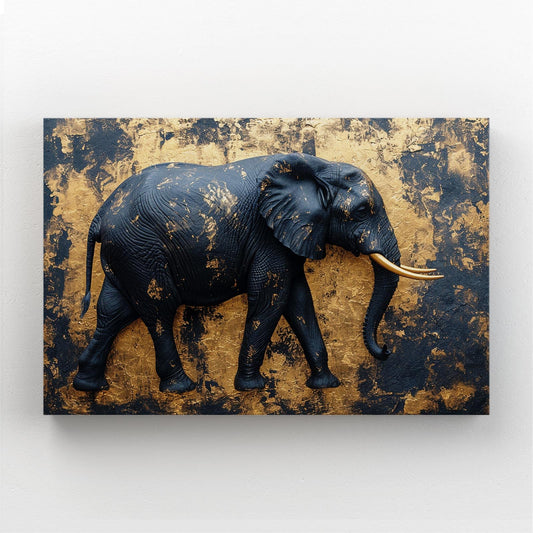 Gold Leaf Elephant Art