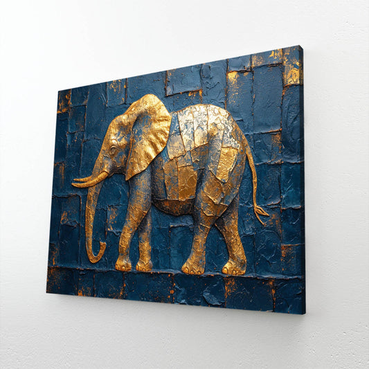 Gold Texture Elephant Art