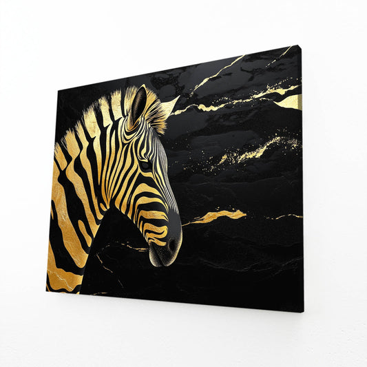 Gold Zebra Prints – gold canvas print