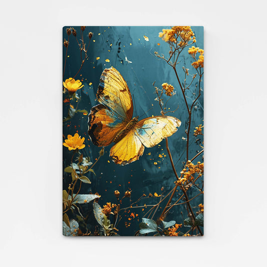 Golden Butterfly Wall Art