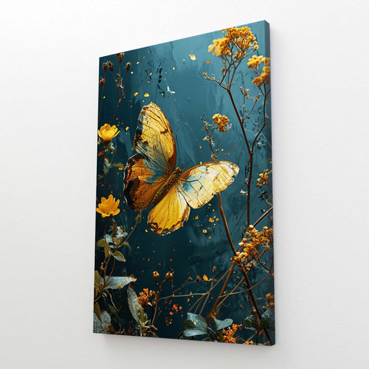Golden Butterfly Wall Art